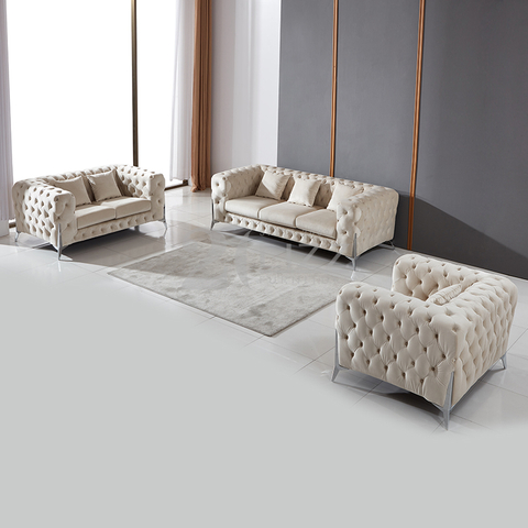 Elegantes High-End-Sofa aus Samtstoff