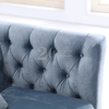 Modernes Sofa aus Samtstoff mit Edelstahlfüßen