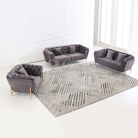 Luxuriöses Chesterfield-Stoffsofa für Wohnzimmer