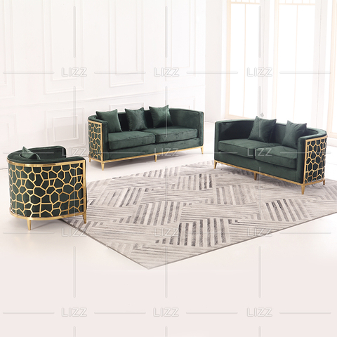 Antikes Wohnzimmersofa aus Stoff mit Stauraum