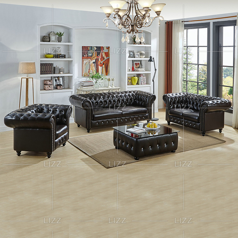 Möbelset LED Hochwertiges Leder 1 Sitzer Sofa