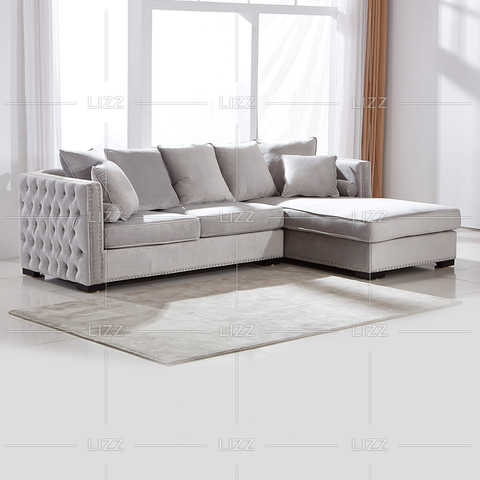 Leisure Chesterfield Stoffsofa mit Récamiere