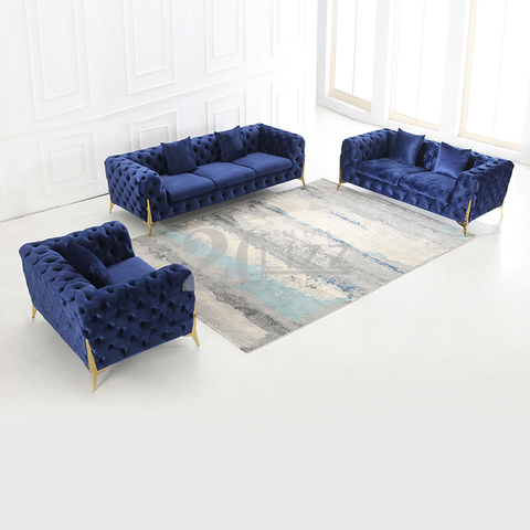 Möbel Modernes Sofa aus Chesterfield-Stoff