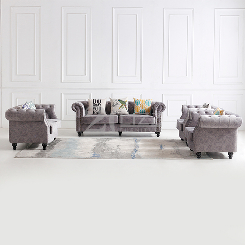 Modernes Wohnzimmersofa aus Chesterfield-Stoff