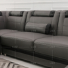 Led-Sofa aus echtem Mikrofaser mit Chaiselongue