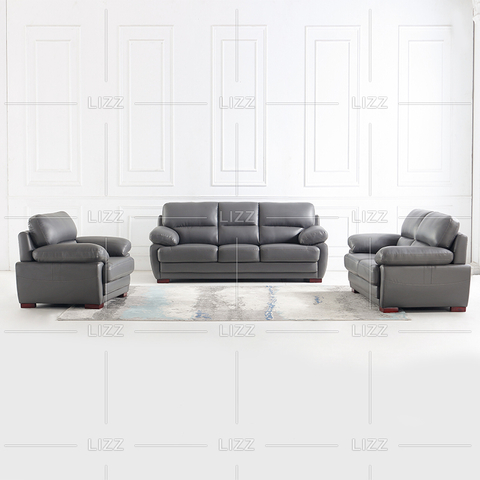 Freizeit-Anteilsofa aus grauem Leder
