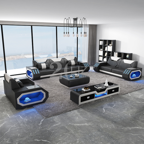 Leder Home Led Schnittsofa für Wohnzimmer