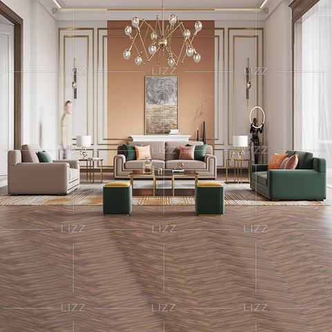 3-Sitzer-Sofa mit Schnitt im Wohnzimmer