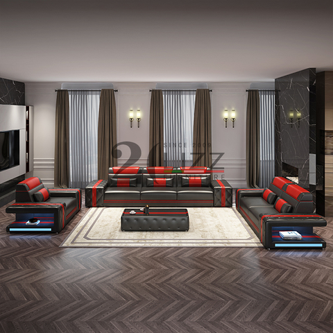 Echtes gewebtes LED-Sofa für Familienzimmer