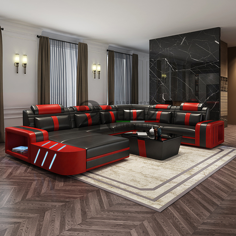 Couch Tuch Led Schnittsofa für Wohnzimmer