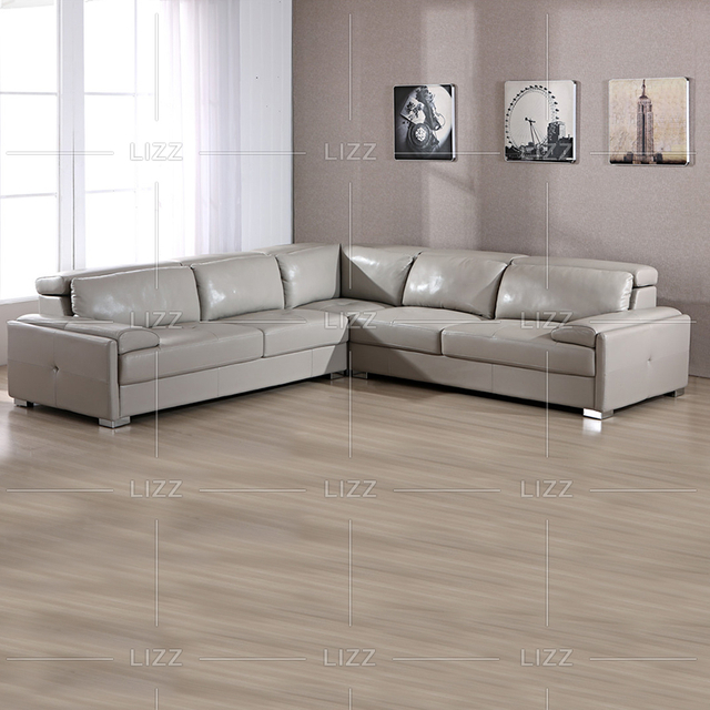 Freizeit Freizeit Graues Ledersofa