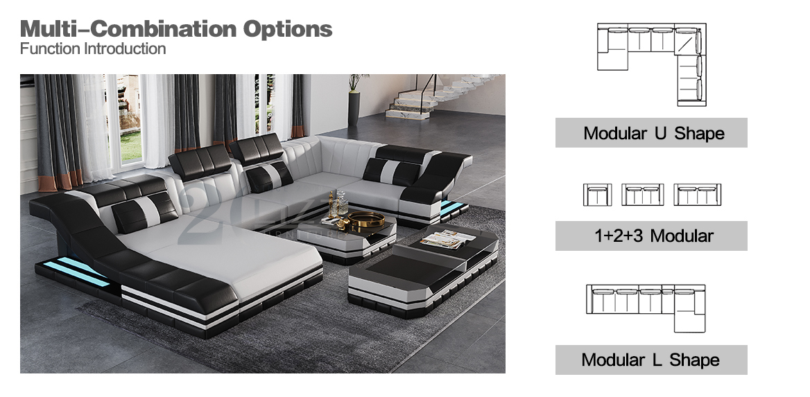 Ledersofa-Set.
