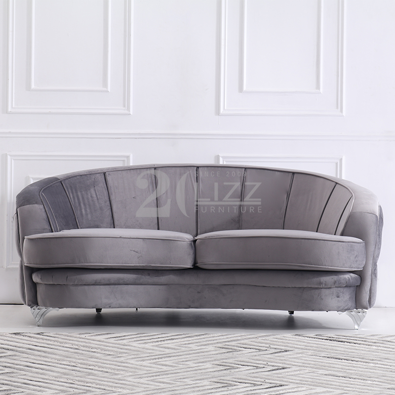Gebogenes Premium Sofa aus Holzstoff