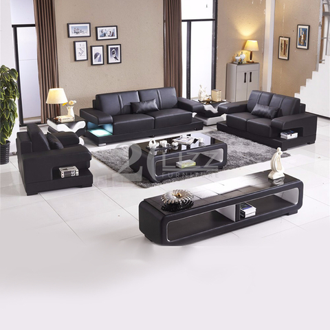 Modernes Leder-Wohnmöbel-Sofa mit Stauraum