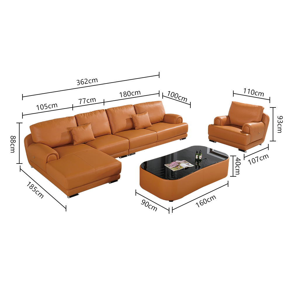 Ledersofa-Set.