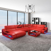 Home Leder Led Schnittsofa für Wohnzimmer mit TV-Ständer