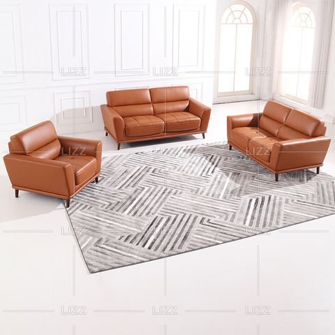 Hochwertiges kleines orangefarbenes Wohnzimmersofa