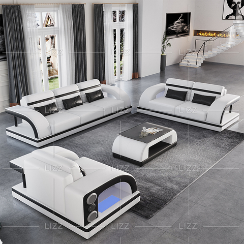 Home Office 3-Sitzer Ledersofa