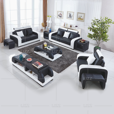 Möbelset Freizeit Hochwertiges Ledersofa