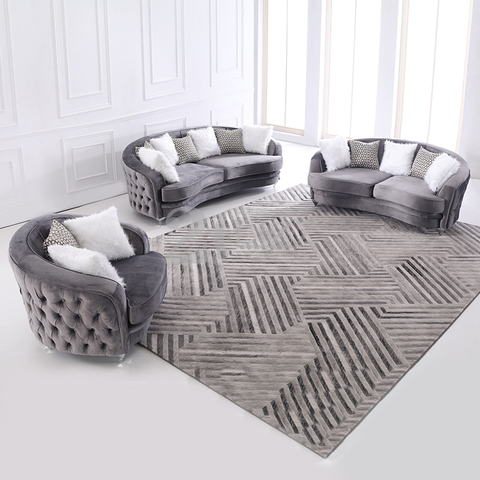 Gebogenes Premium Sofa aus Holzstoff
