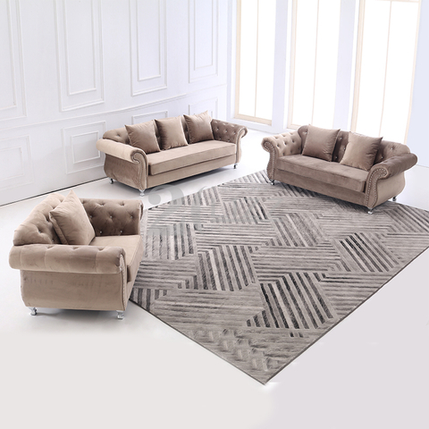 Freizeit Moderner Sessel Samt Stoff Sofa