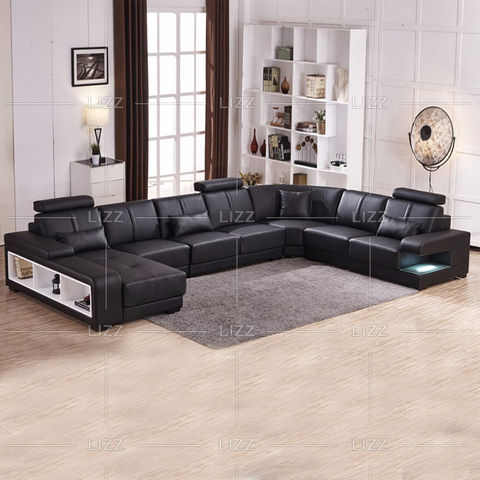 Leisure Modernes LED-Sofa mit Stauraum