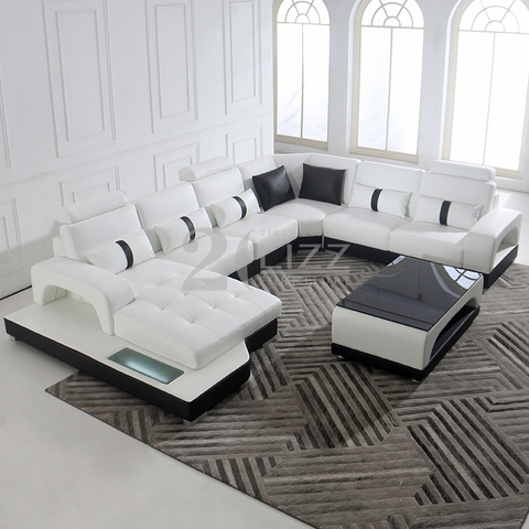 Freizeit Komfortables LED-Sofa mit Stauraum